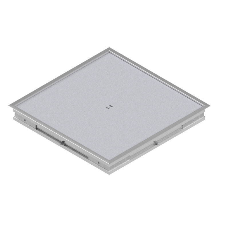 Produktbild DBRA 320 050  -  Doppelboden-Auslass DBRA 320 mit Rand inkl. Blinddeckel flach (SVZ),  5mm Vertiefung