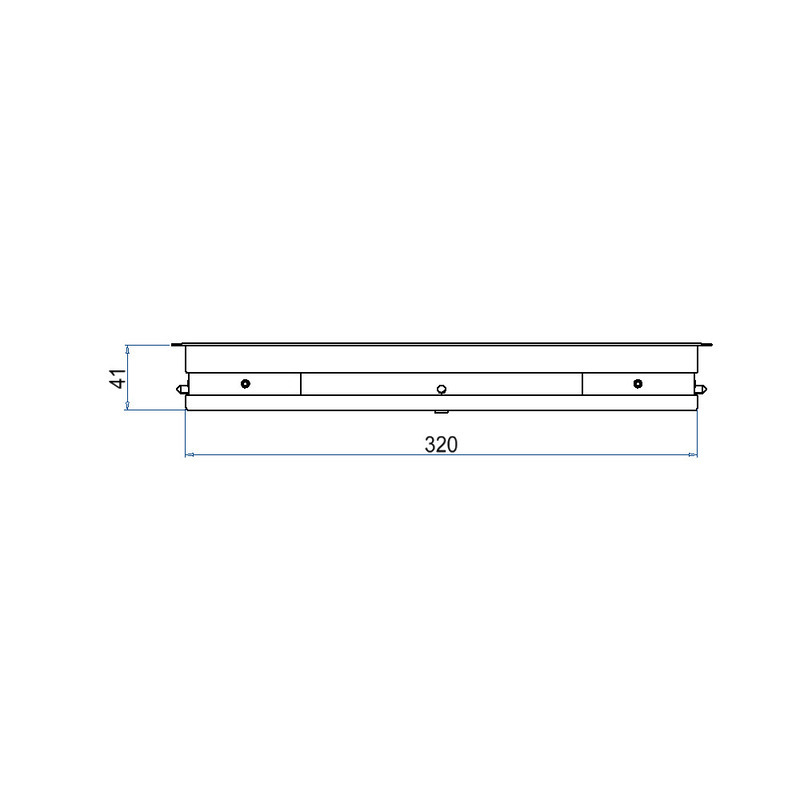 Produktbild DBRA 320 050 - Doppelboden-Auslass DBRA 320 mit Rand inkl. Blinddeckel flach (SVZ), 5mm Vertiefung