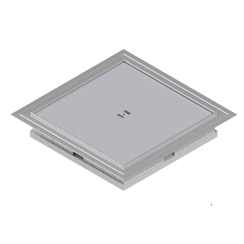 Produktbild DBKA 160 030  -  Doppelboden-Auslass DBKA 160 mit Kante inkl. Blinddeckel flach (SVZ),  3mm Vertiefung