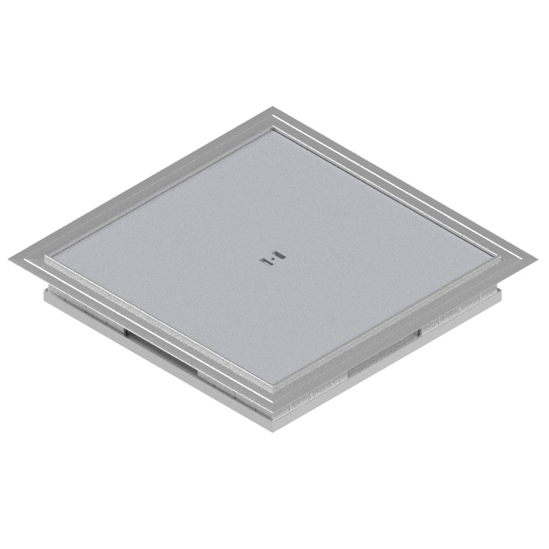 Produktbild DBKA 210 030  -  Doppelboden-Auslass DBKA 210 mit Kante inkl. Blinddeckel flach (SVZ),  3mm Vertiefung