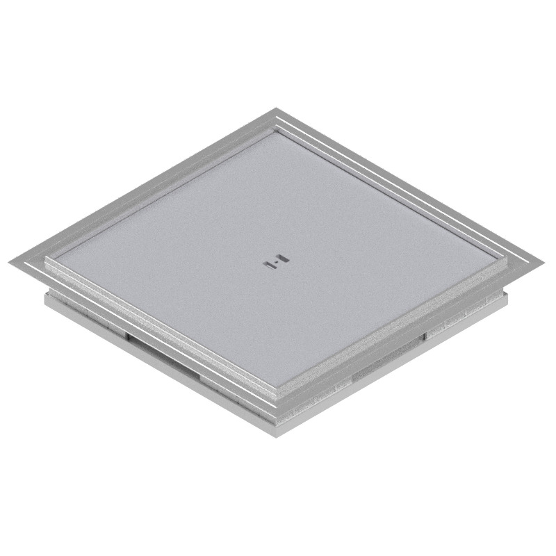 Produktbild DBKA 210 050  -  Doppelboden-Auslass DBKA 210 mit Kante inkl. Blinddeckel flach (SVZ),  5mm Vertiefung