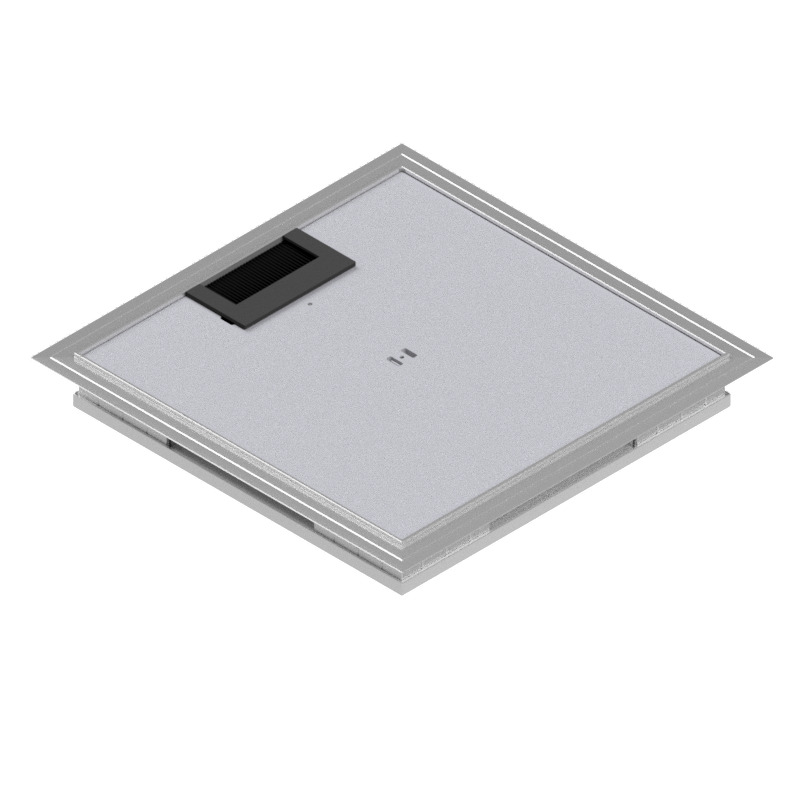 Produktbild DBKA 260 031  -  Doppelboden-Auslass DBKA 260 mit Kante inkl. Deckel flach (SVZ), 3mm Vertiefung und 1 Bürstenauslass