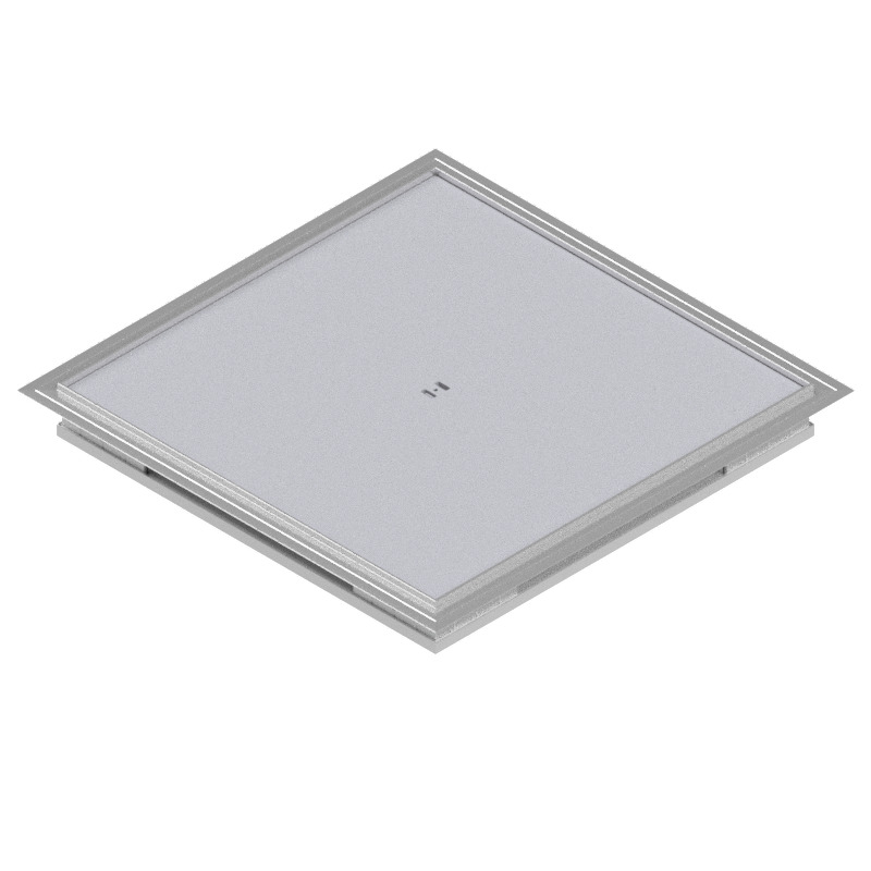 Produktbild DBKA 320 050  -  Doppelboden-Auslass DBKA 320 mit Kante inkl. Blinddeckel flach (SVZ),  5mm Vertiefung