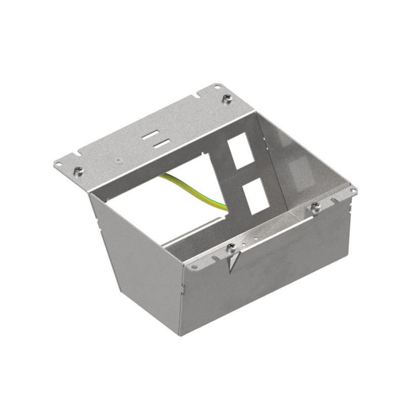 Produktbild DBSA 160 045  -  Steckdoseneinsatz mit 2x 45x45 und 2x Keystone Ausschnitte