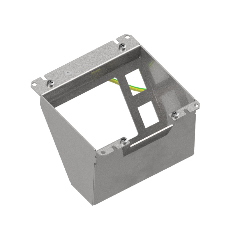 Produktbild DBSA 130 030  -  Steckdoseneinsatz mit 2x FLF vertikal und 2x Keystone Ausschnitte