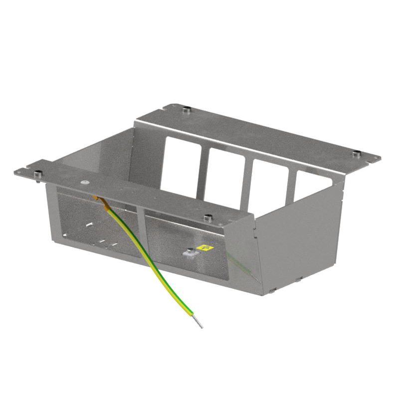 Produktbild DBSA 210 080  -  Steckdoseneinsatz mit 2x4 FLF vertikal Ausschnitte