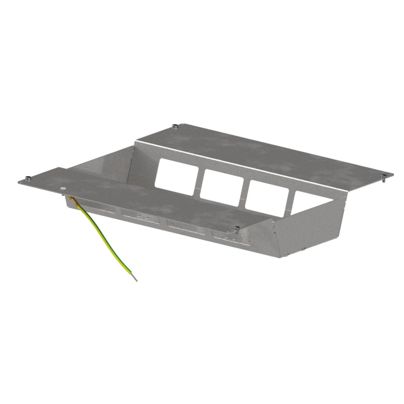 Produktbild DBSA 320 080  -  Steckdoseneinsatz mit 2x4 FLF horizontal Ausschnitte
