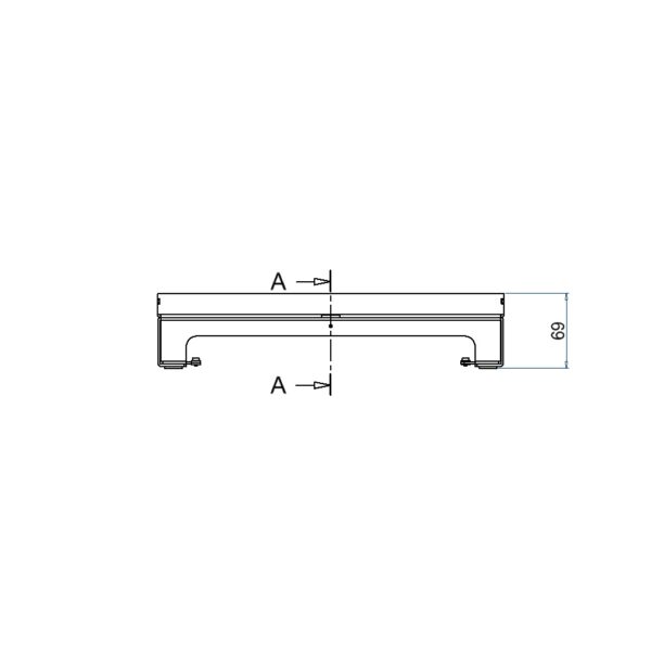 Produktbild UBD 320 311  -  Unterflur-Bodendose UBD 320 inkl. belegtem Deckel aus Chromstahl, geschliffen, und 1 Bürstenauslass