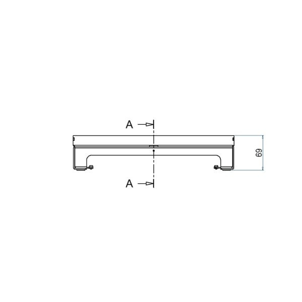 Produktbild UBD 320 312  -  Unterflur-Bodendose UBD 320 inkl. belegtem Deckel aus Chromstahl, geschliffen, und 2 Bürstenauslä