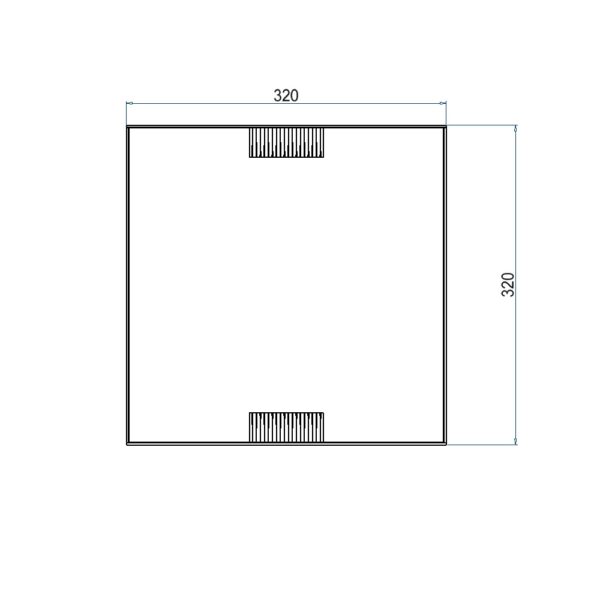 Produktbild UBD 320 312  -  Unterflur-Bodendose UBD 320 inkl. belegtem Deckel aus Chromstahl, geschliffen, und 2 Bürstenauslä