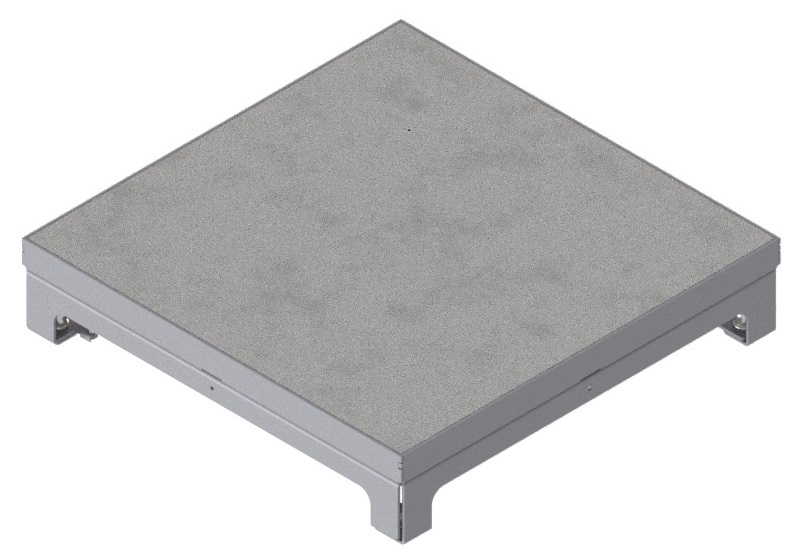 Produktbild UBD 320 313  -  Unterflur-Bodendose UBD 320 inkl. belegtem Blinddeckel aus Chromstahl, geschliffen