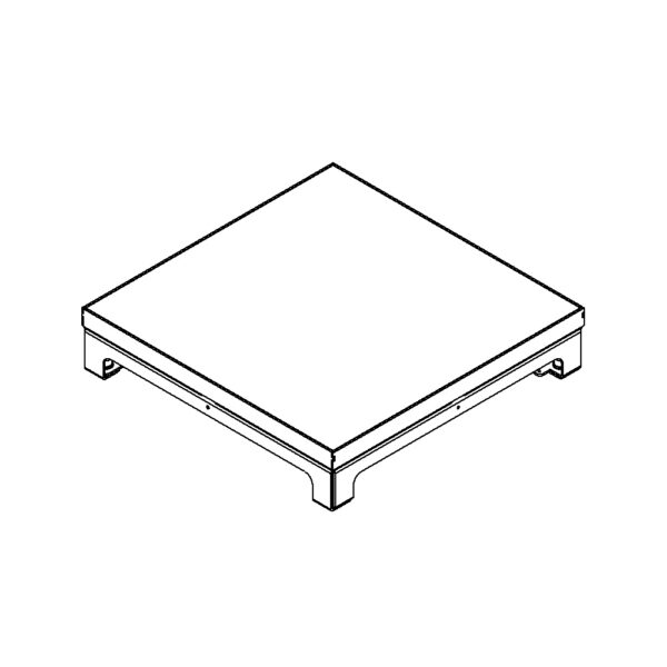 Produktbild UBD 320 313  -  Unterflur-Bodendose UBD 320 inkl. belegtem Blinddeckel aus Chromstahl, geschliffen
