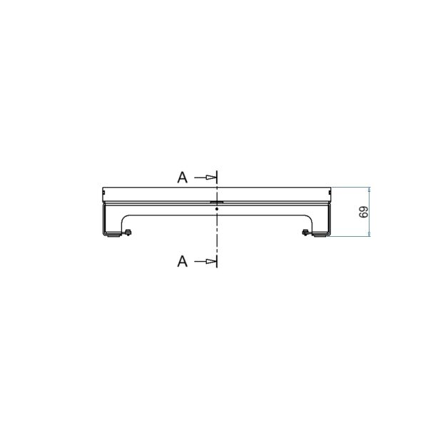 Produktbild UBD 320 313  -  Unterflur-Bodendose UBD 320 inkl. belegtem Blinddeckel aus Chromstahl, geschliffen