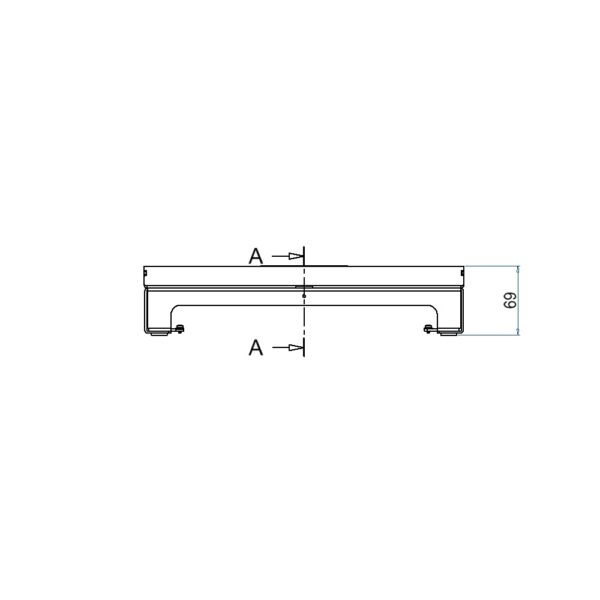 Produktbild UBD 320 315  -  Unterflur-Bodendose UBD 320 inkl. Deckel mit Kante, geschlossen, 15mm Vertiefung und 1 Schnurauslass