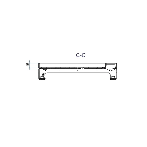 Produktbild UBD 320 315  -  Unterflur-Bodendose UBD 320 inkl. Deckel mit Kante, geschlossen, 15mm Vertiefung und 1 Schnurauslass