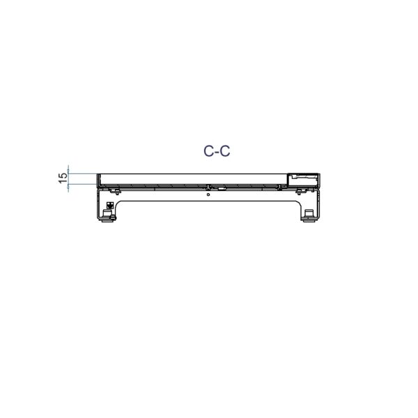 Produktbild UBD 320 316  -  Unterflur-Bodendose UBD 320 inkl. Deckel mit Kante, geschlossen, 15mm Vertiefung und 1 Bürstenauslass