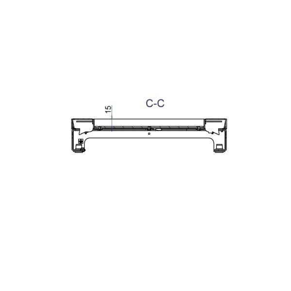 Produktbild UBD 320 317  -  Unterflur-Bodendose UBD 320 inkl. Deckel mit Kante, geschlossen, 15mm Vertiefung und 2 Schnurauslässe