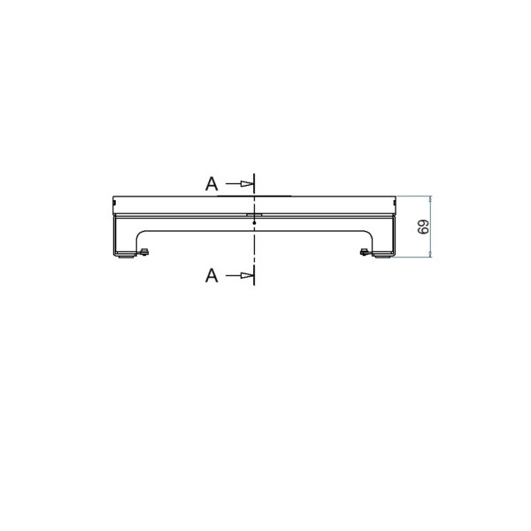 Produktbild UBD 320 318  -  Unterflur-Bodendose UBD 320 inkl. Deckel mit Kante, geschlossen, 15mm Vertiefung und 2 Bürstenauslässe