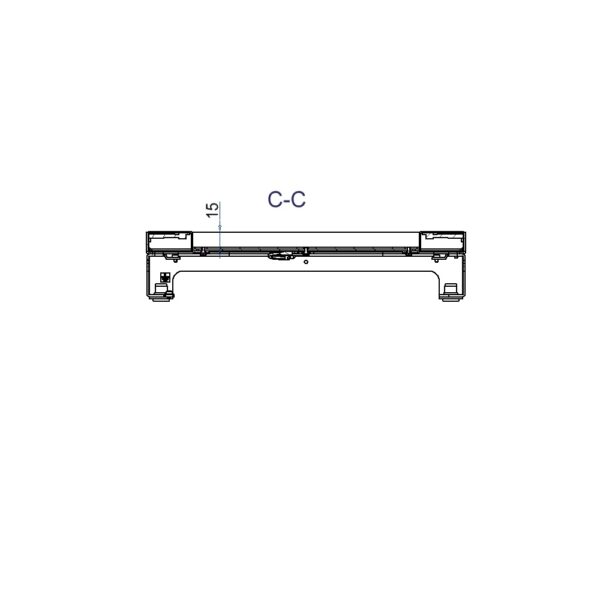 Produktbild UBD 320 318  -  Unterflur-Bodendose UBD 320 inkl. Deckel mit Kante, geschlossen, 15mm Vertiefung und 2 Bürstenauslässe