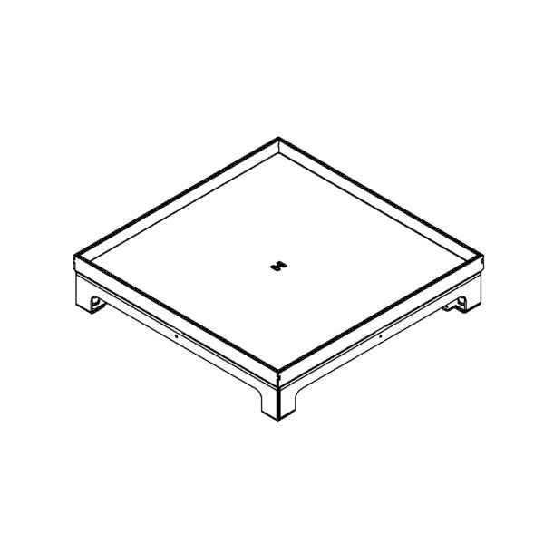 Produktbild UBD 320 319  -  Unterflur-Bodendose UBD 320 inkl. Blinddeckel mit Kante, geschlossen, und 15mm Vertiefung