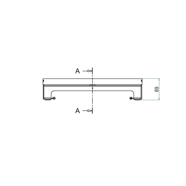 Produktbild UBD 320 319  -  Unterflur-Bodendose UBD 320 inkl. Blinddeckel mit Kante, geschlossen, und 15mm Vertiefung