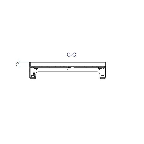 Produktbild UBD 320 319  -  Unterflur-Bodendose UBD 320 inkl. Blinddeckel mit Kante, geschlossen, und 15mm Vertiefung