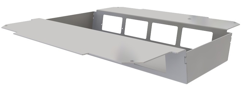 UBD 320 325  -  Steckdoseneinsatz horizontal für 2x4 FLF, leer