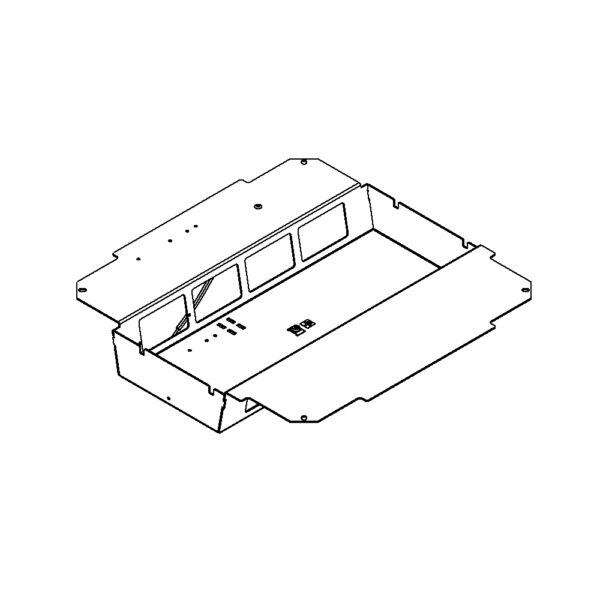 Produktbild UBD 320 325  -  Steckdoseneinsatz horizontal für 2x4 FLF, leer
