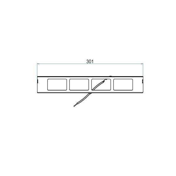Produktbild UBD 320 325  -  Steckdoseneinsatz horizontal für 2x4 FLF, leer