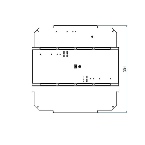 Produktbild UBD 320 325  -  Steckdoseneinsatz horizontal für 2x4 FLF, leer