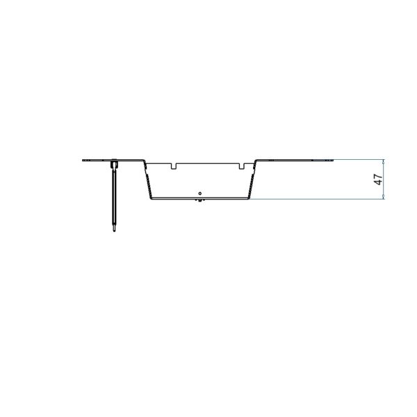 Produktbild UBD 320 325  -  Steckdoseneinsatz horizontal für 2x4 FLF, leer