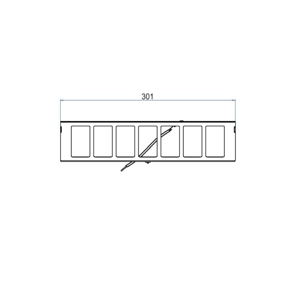 Produktbild UBD 320 326  -  Steckdoseneinsatz vertikal für 2x7 FLF, leer