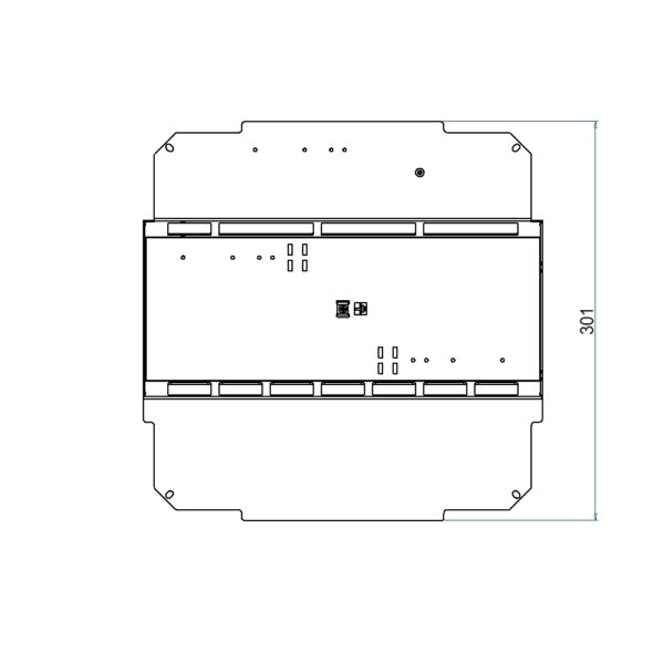 Produktbild UBD 320 326  -  Steckdoseneinsatz vertikal für 2x7 FLF, leer