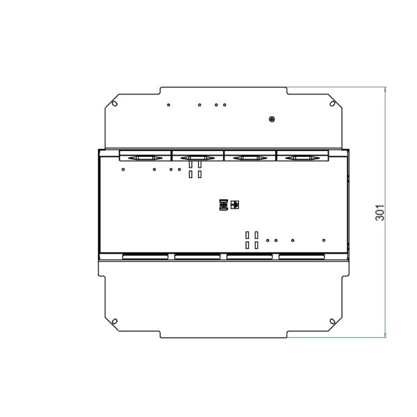 Produktbild UBD 321 326  -  Steckdoseneinsatz horizontal für 2x4 FLF inkl. 4x 1xT13, weiss