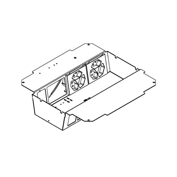 Produktbild UBD 321 334  -  Steckdoseneinsatz vertikal für 2x7 FLF inkl. 2x 3xT13, weiss