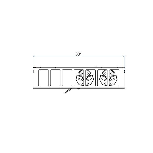 Produktbild UBD 321 334  -  Steckdoseneinsatz vertikal für 2x7 FLF inkl. 2x 3xT13, weiss