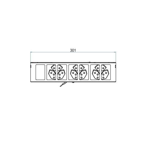 Produktbild UBD 321 336  -  Steckdoseneinsatz vertikal für 2x7 FLF inkl. 3x 3xT13, weiss