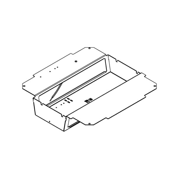 Produktbild UBD 321 339  -  Steckdoseneinsatz mit 2x 6x 45x45-Ausschnitten, leer