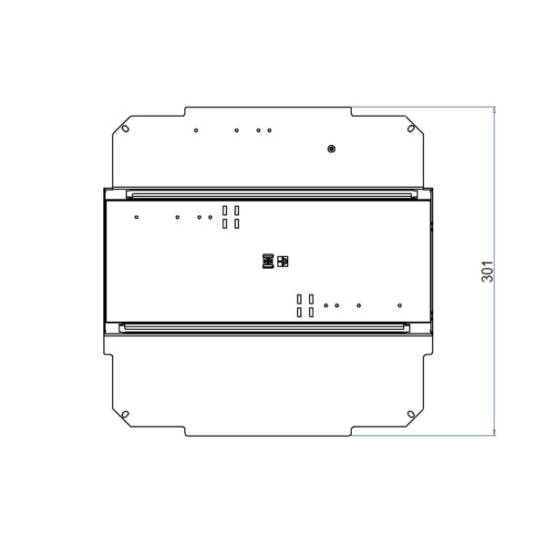 Produktbild UBD 321 339  -  Steckdoseneinsatz mit 2x 6x 45x45-Ausschnitten, leer