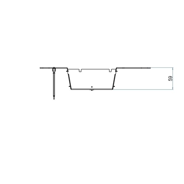 Produktbild UBD 321 339  -  Steckdoseneinsatz mit 2x 6x 45x45-Ausschnitten, leer