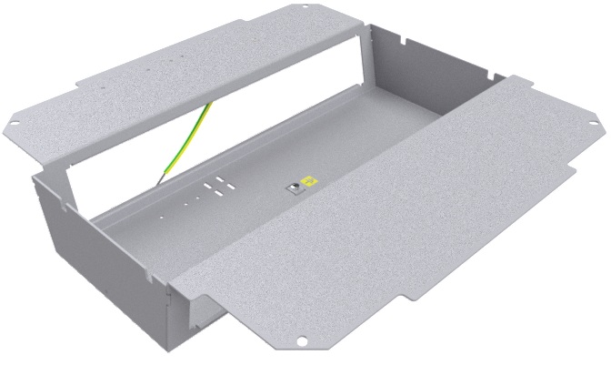 Produktbild UBD 321 339  -  Steckdoseneinsatz mit 2x 6x 45x45-Ausschnitten, leer