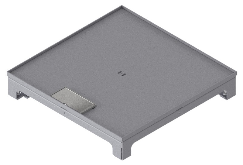 UBD 322 315 - Unterflur-Bodendose UBD 320 inkl. Deckel, flach (SVZ), ohne Kante, 5mm Vertiefung und 1 Schnurauslass