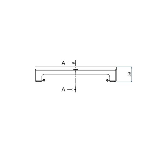 Produktbild UBD 322 315  -  Unterflur-Bodendose UBD 320 inkl. Deckel, flach (SVZ), ohne Kante, 5mm Vertiefung und 1 Schnurauslass
