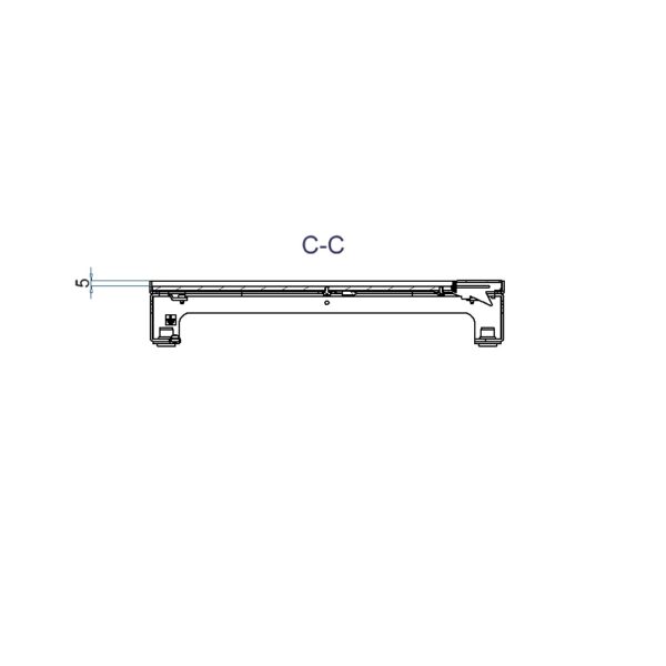 Produktbild UBD 322 315  -  Unterflur-Bodendose UBD 320 inkl. Deckel, flach (SVZ), ohne Kante, 5mm Vertiefung und 1 Schnurauslass