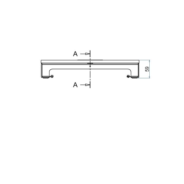 Produktbild UBD 322 316  -  Unterflur-Bodendose UBD 320 inkl. Deckel, flach (SVZ), ohne Kante, 5mm Vertiefung und 1 Bürstenauslass