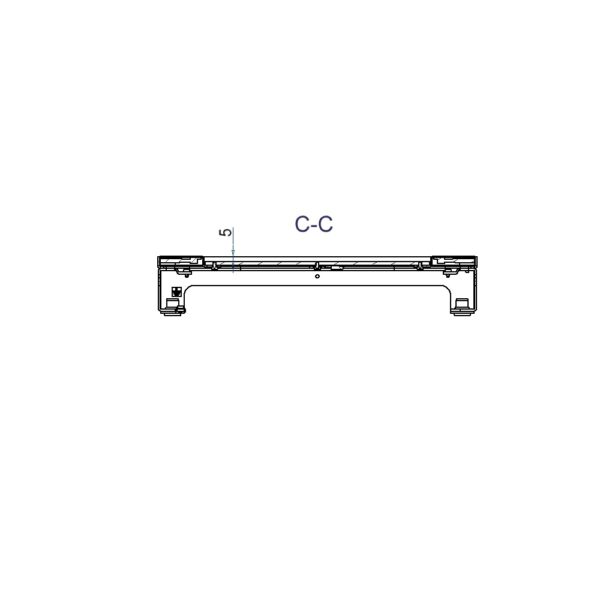 Produktbild UBD 322 318  -  Unterflur-Bodendose UBD 320 inkl. Deckel, flach (SVZ), ohne Kante, 5mm Vertiefung und 2 Bürstenauslässe