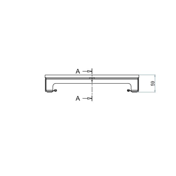 Produktbild UBD 322 319  -  Unterflur-Bodendose UBD 320 inkl. Blinddeckel, flach (SVZ), ohne Kante, 5mm Vertiefung