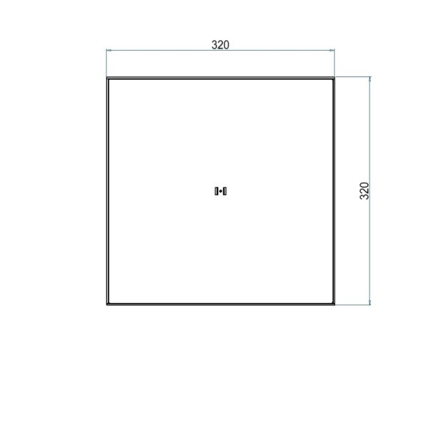 Produktbild UBD 322 319  -  Unterflur-Bodendose UBD 320 inkl. Blinddeckel, flach (SVZ), ohne Kante, 5mm Vertiefung