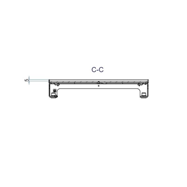 Produktbild UBD 322 319  -  Unterflur-Bodendose UBD 320 inkl. Blinddeckel, flach (SVZ), ohne Kante, 5mm Vertiefung