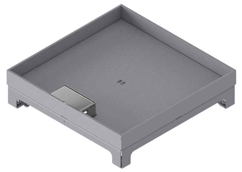 Produktbild UBD 324 301  -  Unterflur-Bodendose UBD 320 inkl. Deckel mit Kante, 30mm Vertiefung und 1 Schnurauslass